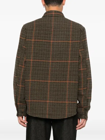Les Deux Check-print Pocket Shirt In Brown