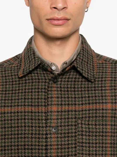 Les Deux Check-print Pocket Shirt In Brown