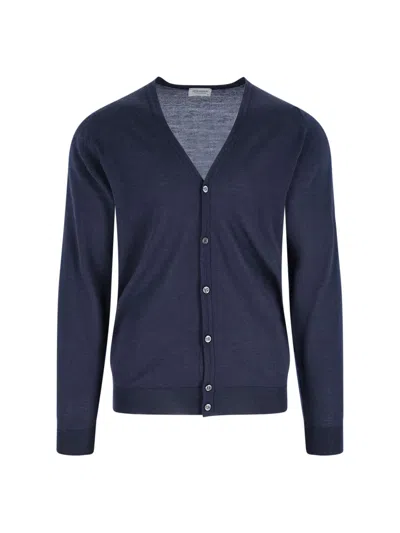 John Smedley Petworth Cardigan In Blue