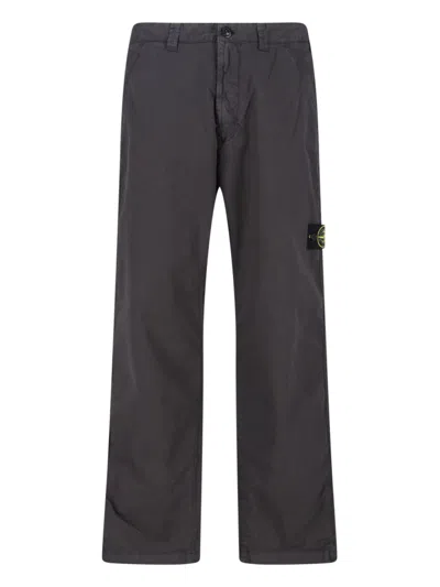 Stone Island Cotton Trousers Clothing In Gray