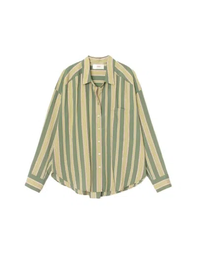 Xirena Jordy Striped Shirt In Green