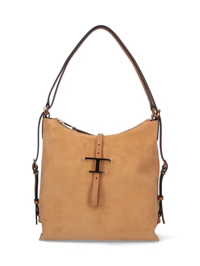 Tod's Versatile Shoulder Bag Adjustable Strap In Brown