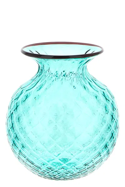 Venini 'balloton Fiori' Pot ⌀ 14 Cm In Blue