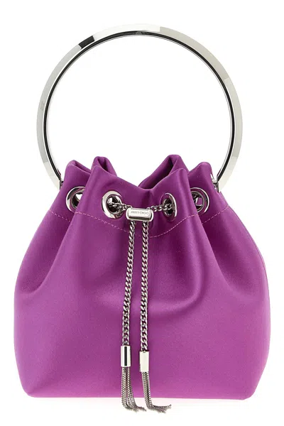 Jimmy Choo Bon Bon Ring-handle Mini Bag In Purple
