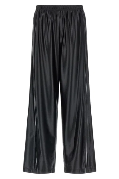 Alexander Wang T T By Alexander Wang Relaxed Track Pants With Drawstring Waist In Black
