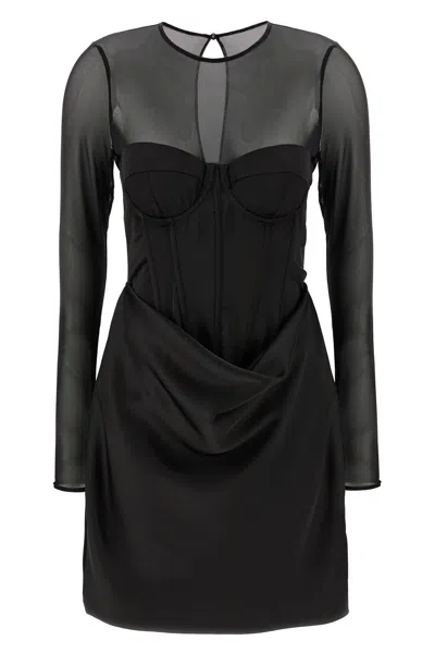Rotate Birger Christensen Corset Mini Dress In Black