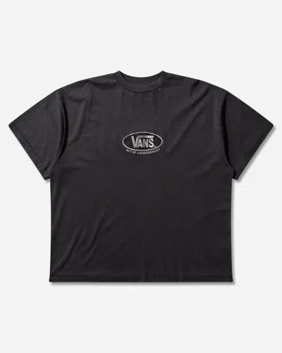 Vans Act Of Disagreement Oval Logo T-shirt Washed In Black