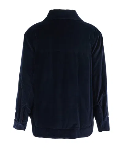 Merci Classic-collar Jacket In Blue