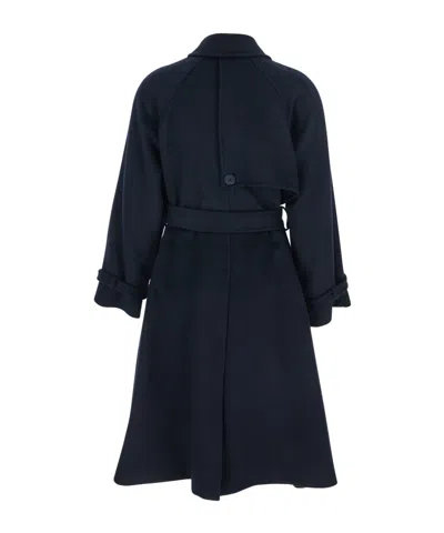 Merci Belted-detail Coat In Black