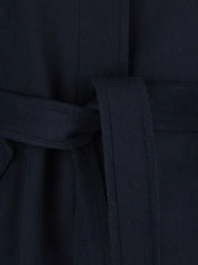 Merci Belted-detail Coat In Black