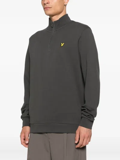 Lyle & Scott Zip-up Sweatshirt In Brown