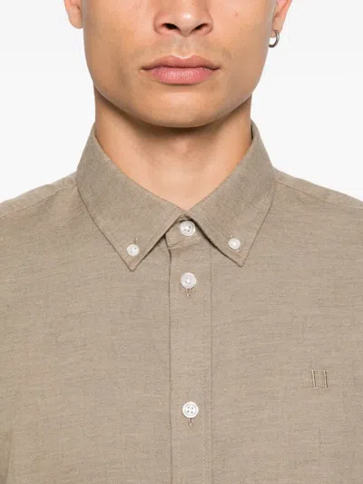Les Deux Logo-embroidered Shirt In Brown