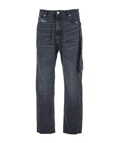 44 Label Group Embroidered Straight-leg Jeans In Black