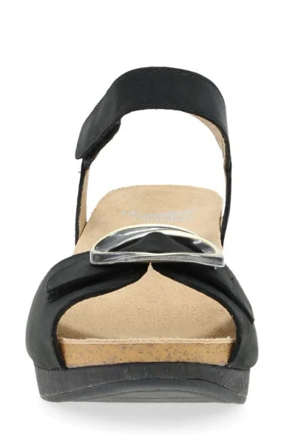 Dansko Stella Ankle Strap Platform Wedge Sandal In Multi