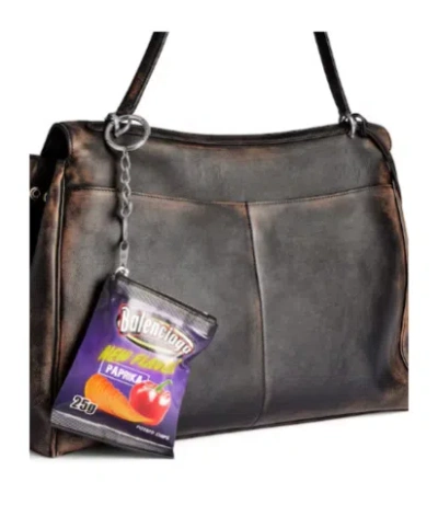 Balenciaga Keyring With Printed Design And Chain In Multi