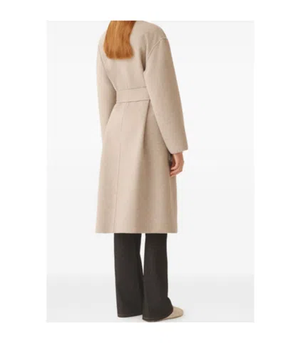 Fabiana Filippi Double-faced Wool And Cashmere Coat In Neutral