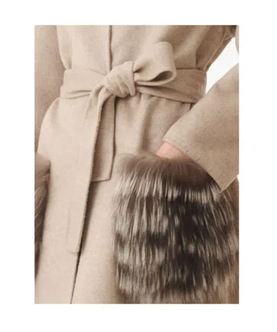 Fabiana Filippi Double-faced Wool And Cashmere Coat In Neutral