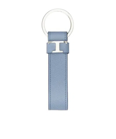 Tod's Logo Keychain In Blue