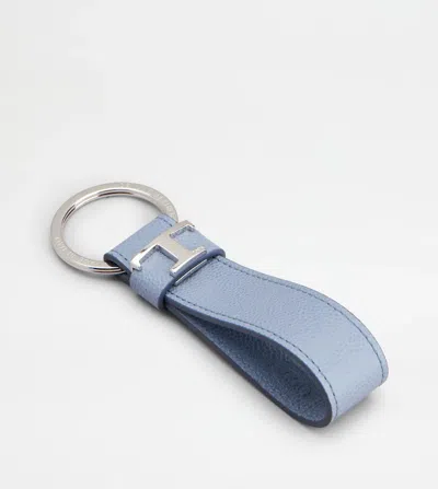 Tod's Logo Keychain In Blue