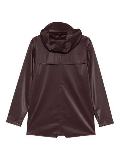 Rains Hooded Jacket In Red