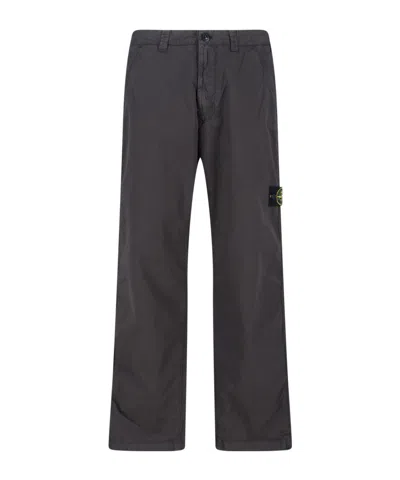 Stone Island Cotton Trousers Clothing In Black