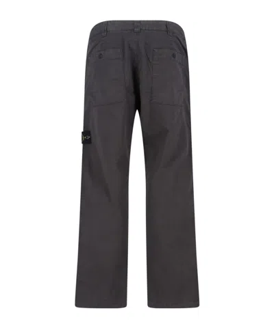 Stone Island Cotton Trousers Clothing In Black