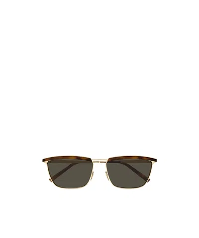 Saint Laurent 57mm Rectangular Sunglasses In Black
