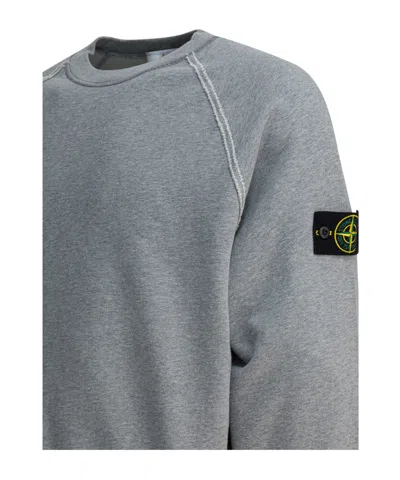 Stone Island Raglan-sleeves Sweatshirt In Gray