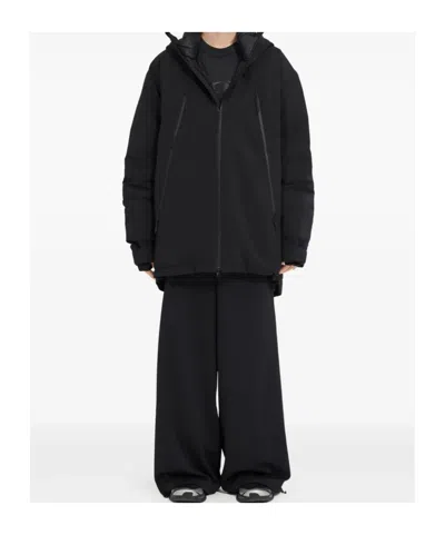 Mm6 Maison Margiela Black Salomon Edition Heavy Sports Down Jacket In Black