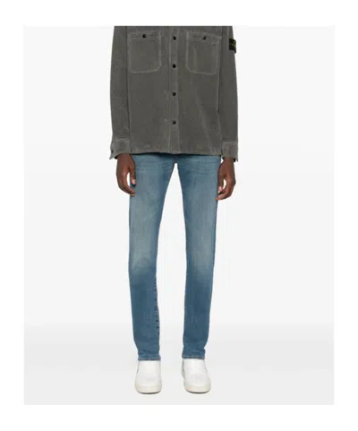 Jacob Cohen Belt Loop Jeans In Blue