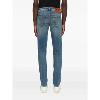 Jacob Cohen Belt Loop Jeans In Blue