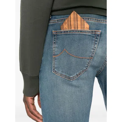 Jacob Cohen Belt Loop Jeans In Blue