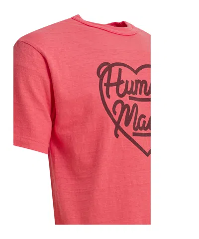 Human Made Graphic Print Crew Neck Short Sleeve T-shirt In Pink