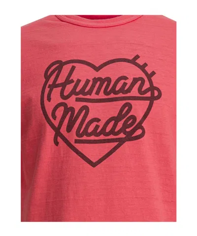 Human Made Graphic Print Crew Neck Short Sleeve T-shirt In Pink