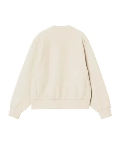 Carhartt W' American Script Sweatshirt In Neutral