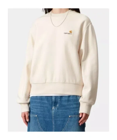 Carhartt W' American Script Sweatshirt In Neutral