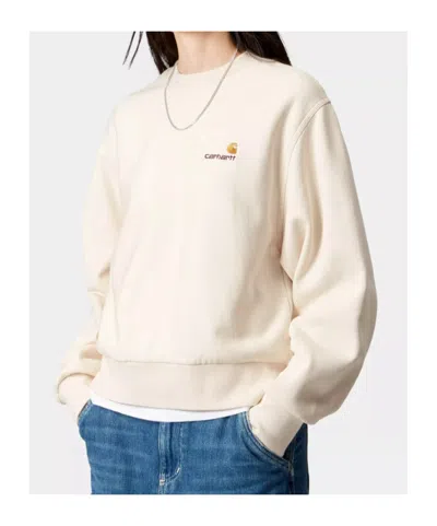 Carhartt W' American Script Sweatshirt In Neutral