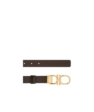 Ferragamo Adjustable Gancini Reversible Belt In Multi