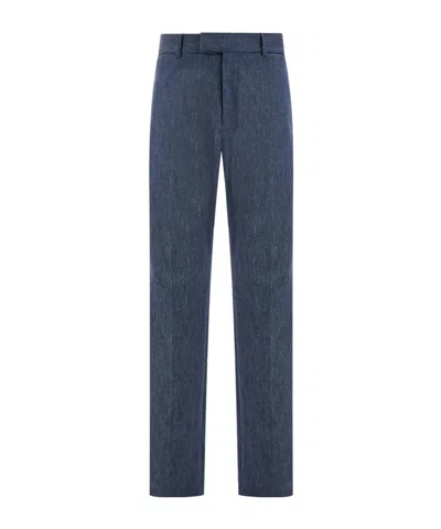 Ferragamo Asymmetric Tailored Trouser In Blue