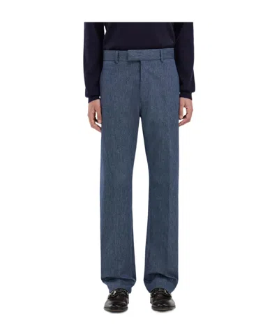 Ferragamo Asymmetric Tailored Trouser In Blue