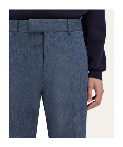 Ferragamo Asymmetric Tailored Trouser In Blue