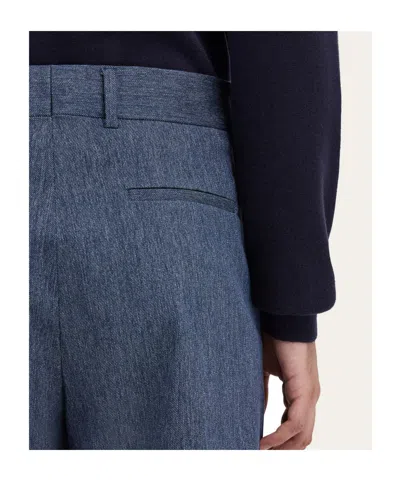 Ferragamo Asymmetric Tailored Trouser In Blue