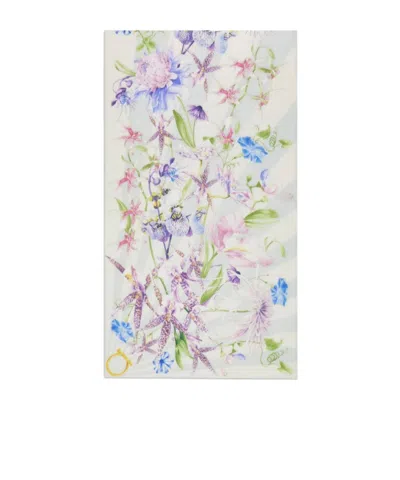 Ferragamo Gaia Print Silk Scarf In Blue