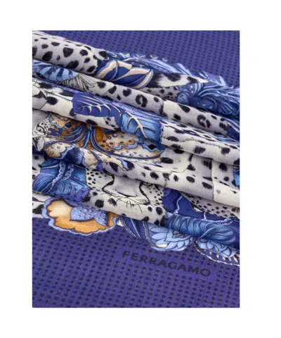 Ferragamo Cashmere Shawl In Blue