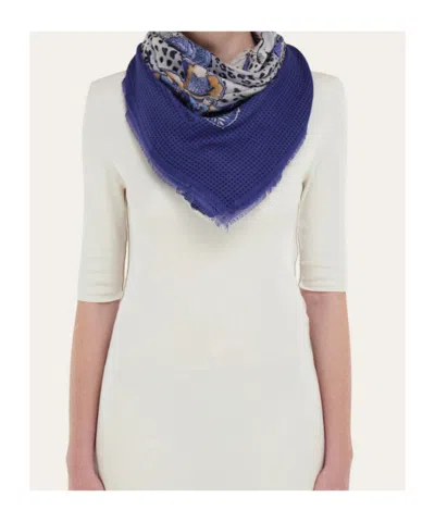 Ferragamo Cashmere Shawl In Blue