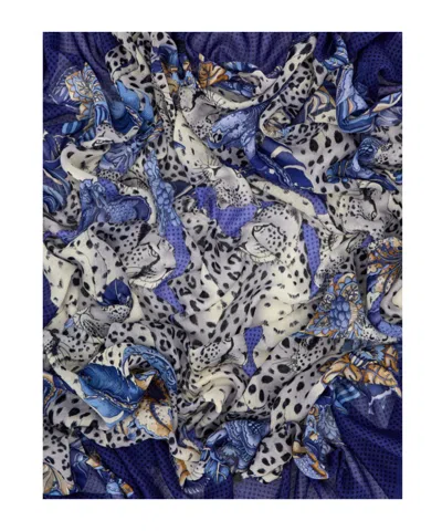 Ferragamo Cashmere Shawl In Blue