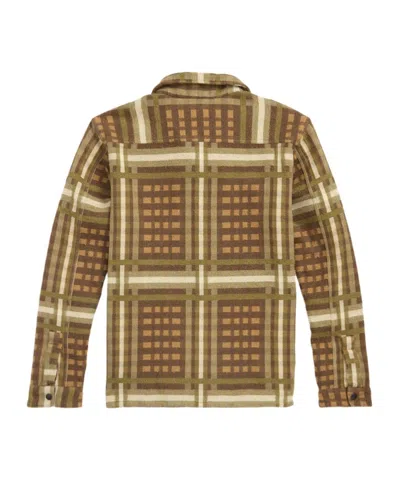 Rrl Checked Cotton Shirt In Brown