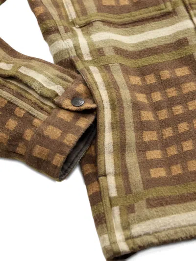 Rrl Checked Cotton Shirt In Brown