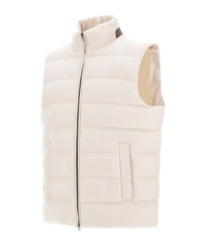 Herno Gesteppte Weste Mit Reissverschluss In White