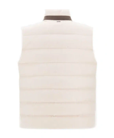 Herno Gesteppte Weste Mit Reissverschluss In White